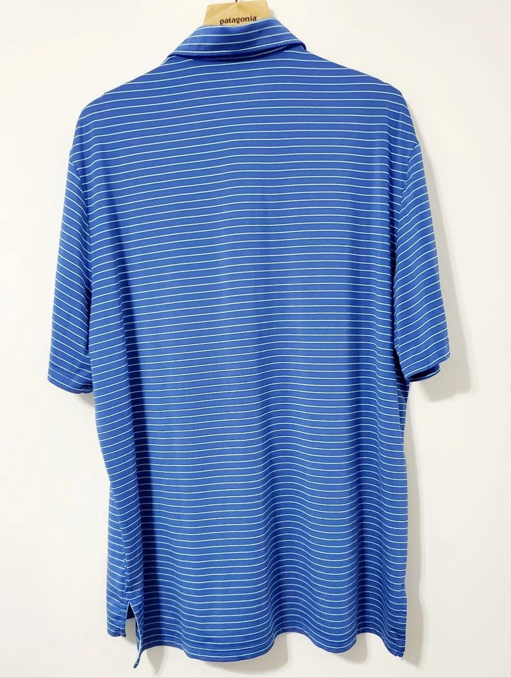Ralph Lauren RLX Blue Stripe Polo Shirt Men Large